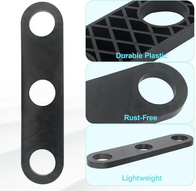 Alt view image 6 of 7 - Faucet Stabilization Plate Compatible with Delta RP37490 | 3-Hole Under Sink Support Bracket