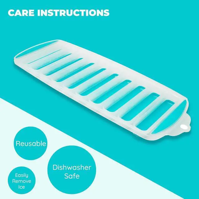 Alt view image 5 of 6 - Jacent Resusable Silicone and Plastic Water Bottle Ice Cube Stick Tray, Easy Push & Pop Ice Cubes for Water Sports Bottle: 2 Pack