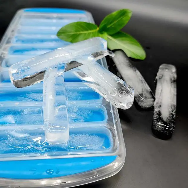 Alt view image 6 of 7 - Medsuo Water Bottle Ice Cube Tray with Lid, Long Ice Sticks Mould | Easy to Pop & Clean, Sturdy, 10-Cavity, Thin Ice Blocks Tray for Water Bottle Narrow Opening Drink Jug Whiskey Cocktail