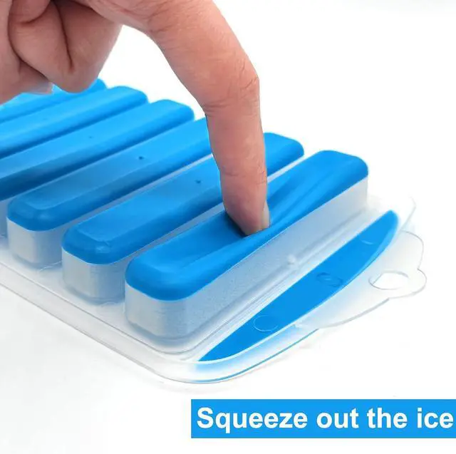 Alt view image 4 of 7 - Medsuo Water Bottle Ice Cube Tray with Lid, Long Ice Sticks Mould | Easy to Pop & Clean, Sturdy, 10-Cavity, Thin Ice Blocks Tray for Water Bottle Narrow Opening Drink Jug Whiskey Cocktail