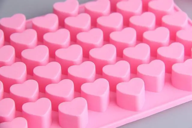 Alt view image 3 of 5 - Silicone Mini Heart Shape Ice Cube Candy Chocolate Mold (PACK OF 2)