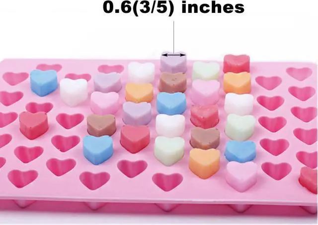 Alt view image 4 of 5 - Silicone Mini Heart Shape Ice Cube Candy Chocolate Mold (PACK OF 2)