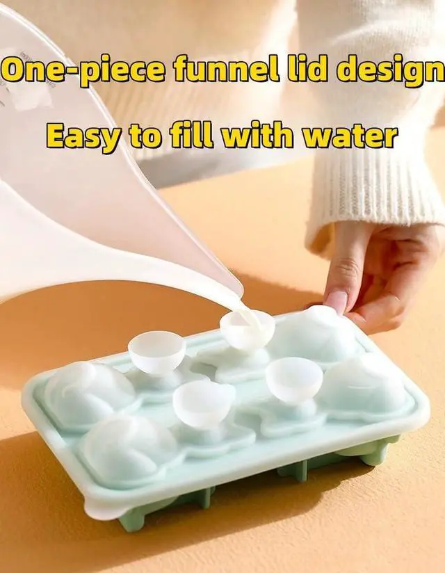Alt view image 4 of 7 - Cute 3D Cat Ice Mold, Kitty Ice Cube Tray Popsicle Molds (Green) | BPA-Free, Easy Demolding, Dishwasher Safe, Animal Silicone Maker Mold, Cute Kids Ice Cream Molds, Ice Cube Tray for Toddlers