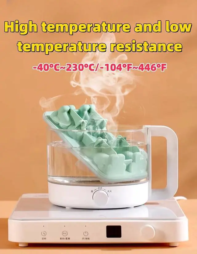 Alt view image 5 of 7 - Cute 3D Cat Ice Mold, Kitty Ice Cube Tray Popsicle Molds (Green) | BPA-Free, Easy Demolding, Dishwasher Safe, Animal Silicone Maker Mold, Cute Kids Ice Cream Molds, Ice Cube Tray for Toddlers