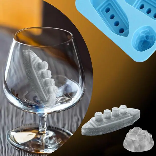 Alt view image 7 of 7 - Titanic Shape Ice Tray