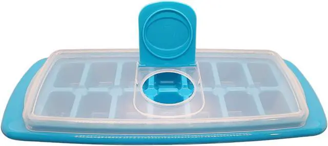 Alt view image 3 of 4 - Handy Housewares Anti-Spill 14-Cubes Covered Ice Cube Tray with Easy Flip and Fill Lid (1-pack)