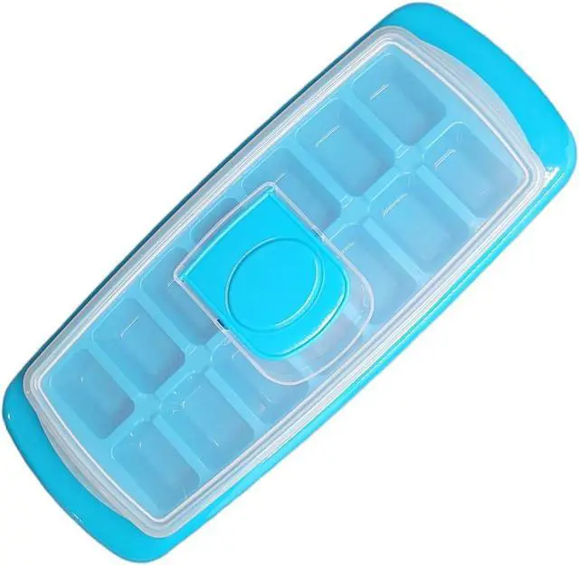 Main image of Handy Housewares Anti-Spill 14-Cubes Covered Ice Cube Tray with Easy Flip and Fill Lid (1-pack)