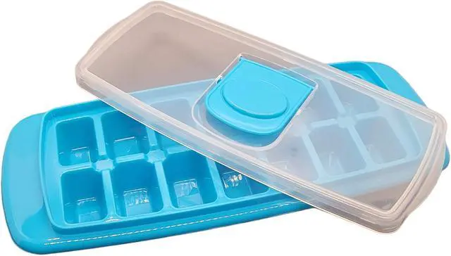 Alt view image 4 of 4 - Handy Housewares Anti-Spill 14-Cubes Covered Ice Cube Tray with Easy Flip and Fill Lid (1-pack)