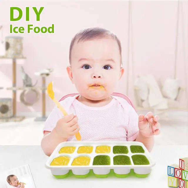Alt view image 7 of 7 - DOQAUS Ice Cube Tray with Lids, 2 Pack Silicone Ice Trays for Freezer | Stackable BPA & LFGB Safe, Easy Release for Kitchen, RV, Cocktail, Coffee, Soup & Food