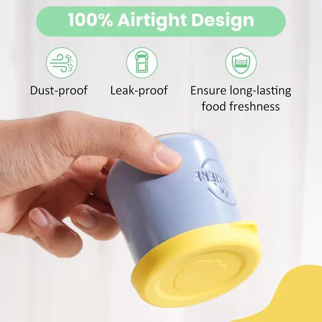 Alt view image 4 of 7 - 8PCS Yogurt Jar Lids with Lid Storage Organizer- Silicone Replacement Jar Covers for La Fermiere Yogurt Jars, Reusable, Airtight, Dishwasher freezerSafe, Fit Perfectly, Stackable(Jars NOT Included)