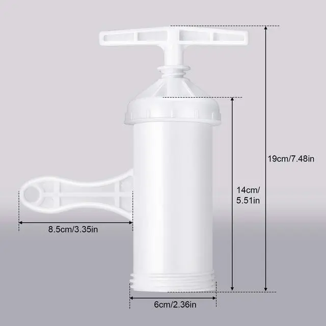 Alt view image 2 of 7 - Mudder Sausage Stuffer Manual Maker Plastic Meat Filler Funnel Tubes Filling Tool for Hand Operated Food Grinder for Holiday Household Use