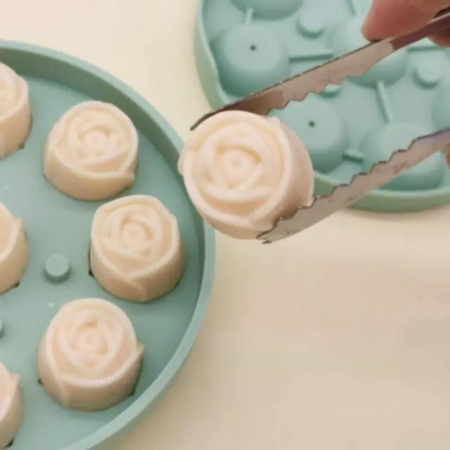 Alt view image 2 of 7 - Rose Ice Mold, Silicone Flower Ice Cube Tray for Cocktails Mimosas Whiskey | 9 cute roses, flower ice cube mold for freezer