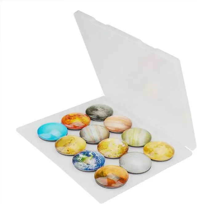 Alt view image 2 of 7 - Planetary Refrigerator Magnets - 12 Pack Fridge Magnets, 1.35 Inches Diameter, Best Housewarming Home Decorations Gift.