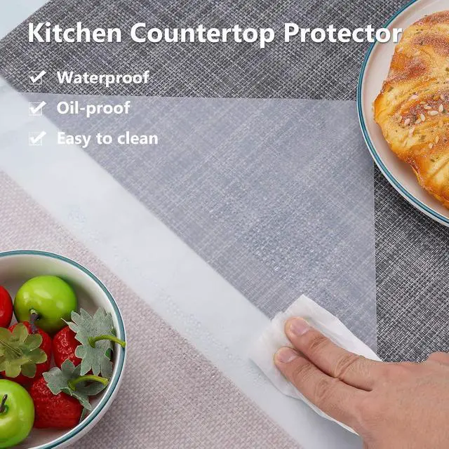 Alt view image 4 of 7 - Gartful Silicone Mats for Kitchen Counter, Large Silicone Countertop Protector 25" by 17", Nonskid Heat Resistant Desk Saver Pad, Multipurpose Mat, Placemat, White