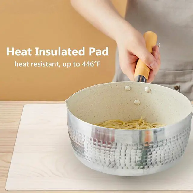 Alt view image 5 of 7 - Gartful Silicone Mats for Kitchen Counter, Large Silicone Countertop Protector 25" by 17", Nonskid Heat Resistant Desk Saver Pad, Multipurpose Mat, Placemat, White