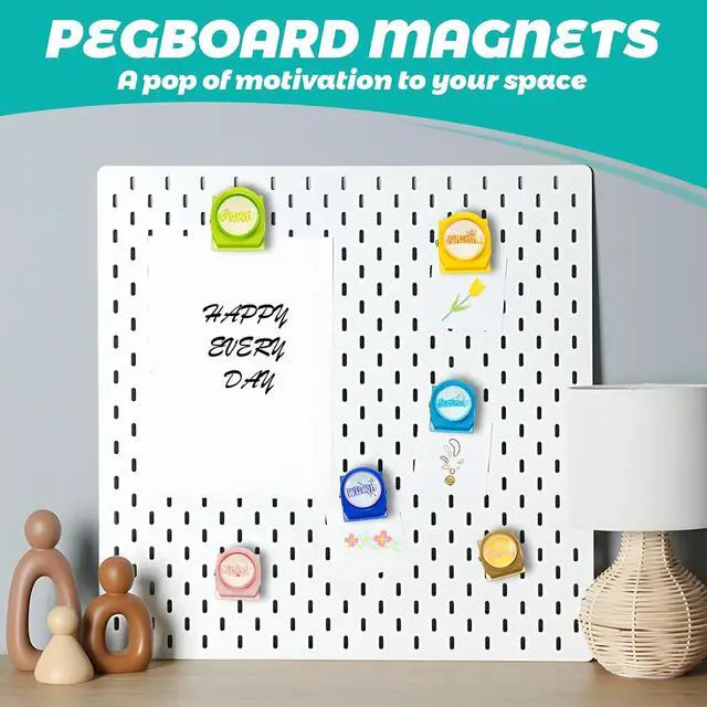 Alt view image 7 of 7 - Inspirational Chip Clips with Strong Magnets, Cute Magnetic Clips for Whiteboards, Lockers and Artwork Displays, Motivational Fridge Magnets for Home Decor and Office (8Pcs Bright Mood Collection)