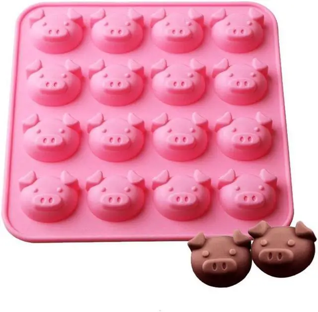 Alt view image 5 of 7 - Pig Mold Silicone DIY Mold for Chocolate Candy Ice Cube 16 Cavity