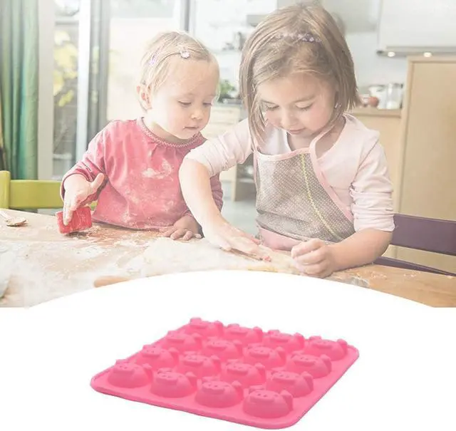 Alt view image 6 of 7 - Pig Mold Silicone DIY Mold for Chocolate Candy Ice Cube 16 Cavity