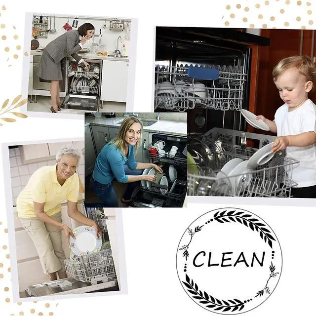 Alt view image 5 of 6 - Clean and Dirty MagnetDishwasher Magnet Clean Dirty Sign IndicatorReversible Dish Washer Sign, Double Sided Strong Kitchen Flip IndicatorApartment Must Haves Kitchen Necessities