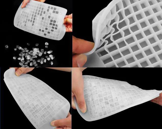 Alt view image 3 of 6 - Yueton 160 Tray Silicone Frozen Mini Cube Ice Mold Candy Chocolate Jelly Mold (White)