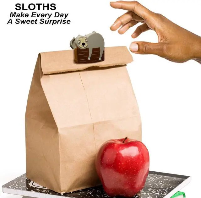 Alt view image 6 of 7 - Sloth Bag Clips, 6 Woodland Sloth Chip Clip Set, Tight Food Saver, Snack Bag Sealer, Chip Clips Bag Clips Food Clips, Air Tight, Cute Sloth Party Supplies, Fun Sloth Stuff, Bag Clips for Food Storage