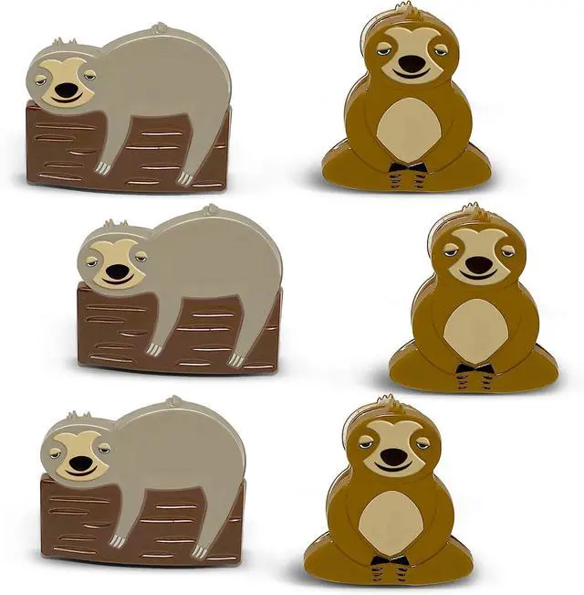 Alt view image 7 of 7 - Sloth Bag Clips, 6 Woodland Sloth Chip Clip Set, Tight Food Saver, Snack Bag Sealer, Chip Clips Bag Clips Food Clips, Air Tight, Cute Sloth Party Supplies, Fun Sloth Stuff, Bag Clips for Food Storage