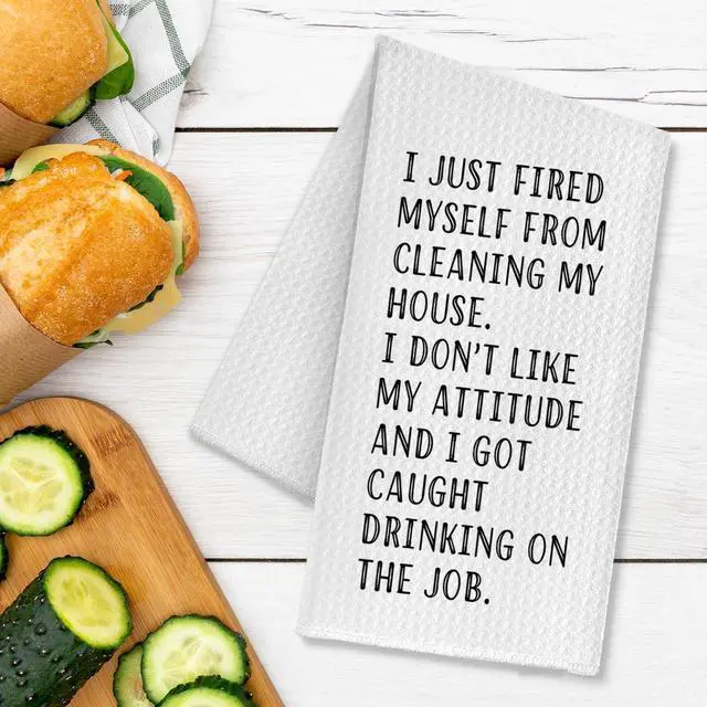 Alt view image 3 of 7 - Funny Kitchen Towels, Dish Towels with Saying, Funny Kitchen Gifts for Women Mom Friend, 16x24 Inches