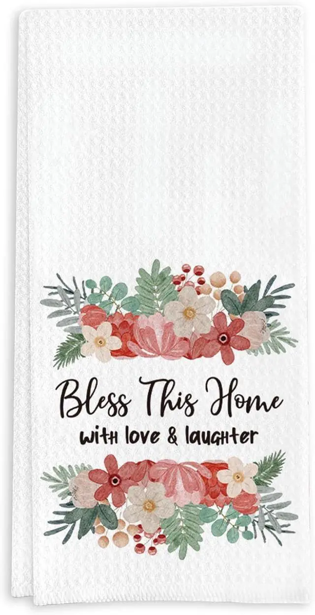 Main image of Bless This Home Bathroom Towels Gifts for New Homeowners, Kitchen Absorbent Towels 2025 Housewarming Gifts Suitable for Men Women 16 * 24in