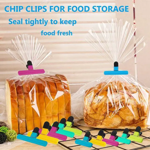 Alt view image 6 of 7 - Chip Bag Clips, 10 Pack Food Bag Clips, Large Bag Clips Kitchen Clips for Food Storage with Air Tight Plastic Heavy Seal Grip (Assorted Sizes and Colors)