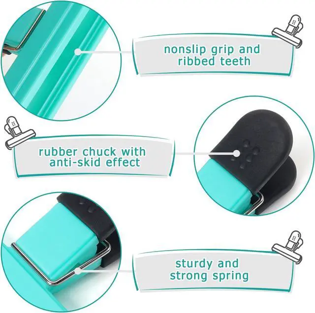 Alt view image 5 of 7 - Tamaki 6 Pack Large Chip Bag Clips Assorted Color Food Clips, 6 x 3.5 Inch | Plastic Heavy Duty Seal Grip