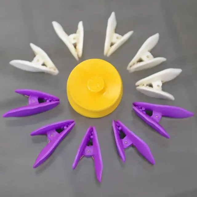 Alt view image 7 of 7 - 2PCS Flower Fridge Magnets with Clips, 20 Petals Clips, Reusable and Multi-purpose for Snacks, Coffee, Pet Food, Cute Magnetic Flower Design for Fridge, Whiteboard, and Office Decor