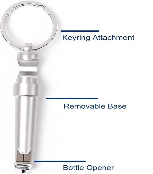 Alt view image 5 of 7 - Mini Keychain Corkscrew, Elegant 3 In 1 Portable Bottle Opener Wine Bottle Corkscrew Key Ring, Update Wine Beer Opener for Backpack Camping Kit Waiters (Silver)
