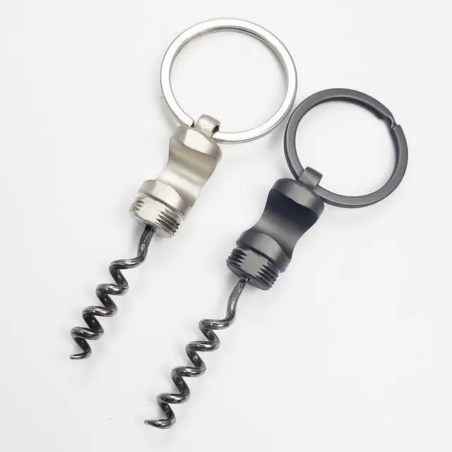 Alt view image 7 of 7 - Mini Keychain Corkscrew, Elegant 3 In 1 Portable Bottle Opener Wine Bottle Corkscrew Key Ring, Update Wine Beer Opener for Backpack Camping Kit Waiters (Silver)