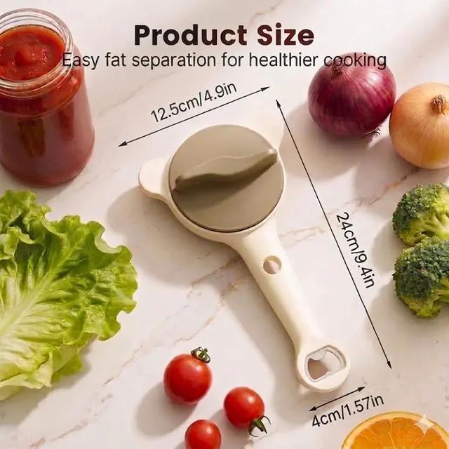 Alt view image 2 of 7 - 4-in-1 Jar Opener, Adjustable Bottle Lid Opener for Elderly and Arthritis Sufferers, Easy Grip for Weak Hands, Non-Slip, Effortless for Tight or Refrigerated Lids, Multi-Size for Jars Bottles(Beige)