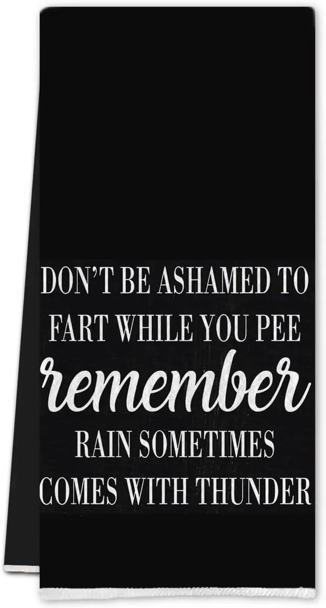 Main image of Funny Bathroom Towels - Decorative Waffle Weave Bathroom Towels,Funny Kitchen Decor(16 X 24 Inches)