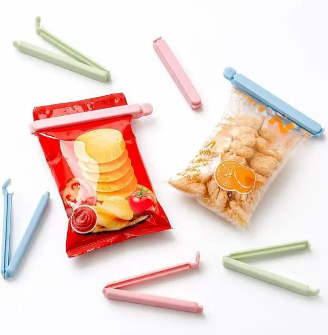 Alt view image 4 of 5 - 15 PCS 4.7 Inch Sealing Clip Plastic Bag Sealing Clips | Chip Clips for Food Packages, Bag Clips for Food Storage Kitchen and Home