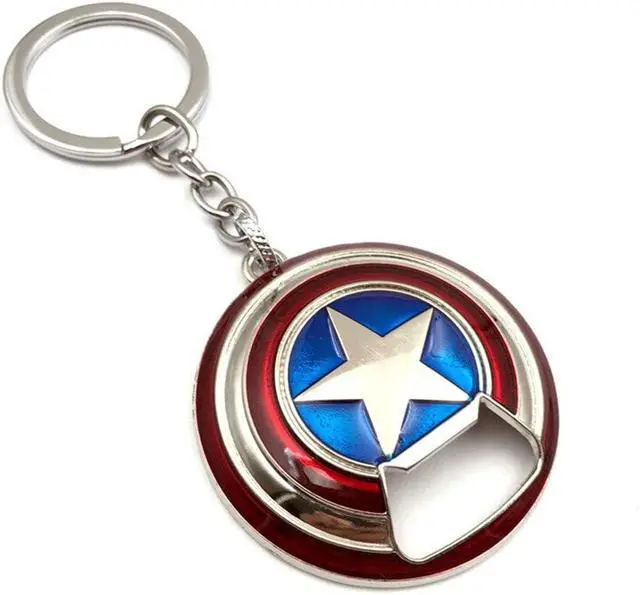 Alt view image 2 of 7 - Shield Keychain Bottle Opener, Beer Gifts Bottle Opener for Men, Husband, Dad, Grandpa, Boyfriend (Silver)