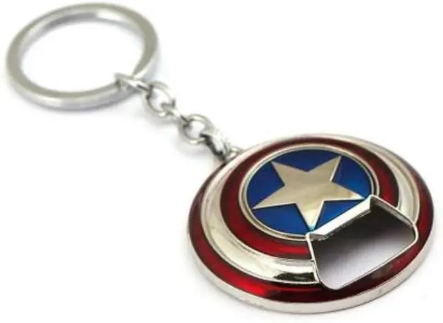 Alt view image 3 of 7 - Shield Keychain Bottle Opener, Beer Gifts Bottle Opener for Men, Husband, Dad, Grandpa, Boyfriend (Silver)