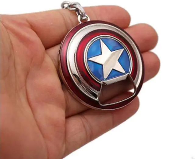 Alt view image 5 of 7 - Shield Keychain Bottle Opener, Beer Gifts Bottle Opener for Men, Husband, Dad, Grandpa, Boyfriend (Silver)