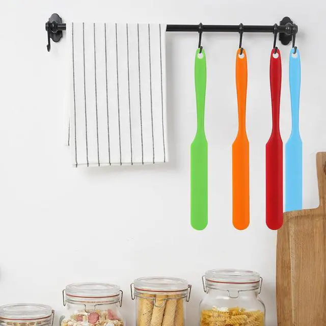 Alt view image 6 of 7 - 10 Pcs Silicone Jar Spatulas, 9.45 inch Non-Stick Heat Resistant Cake Cream Spatulas Set, Cake Cream Butter Spatulas(5 colors