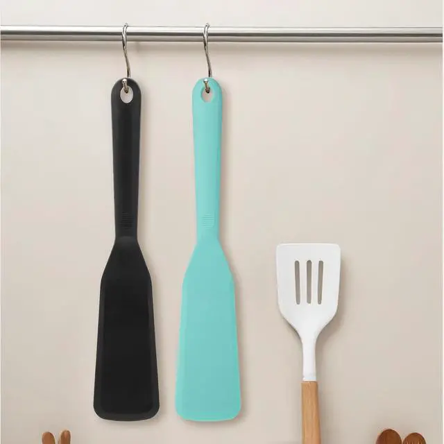 Alt view image 4 of 7 - 2 PCS Crepe Spatula Narrow Spatula Long Heat Resistant Silicone FlipperSpatula Non Stick for Cooking Egg Burgers Pizza Pancake Steak Omelet