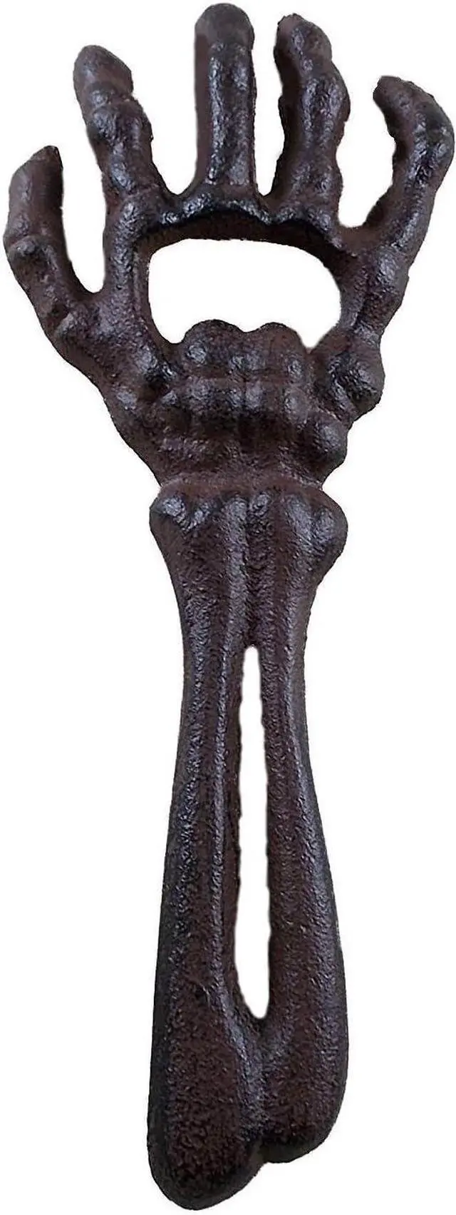Main image of Cast Iron Skeleton Hand Themed Beverage Bottle Opener