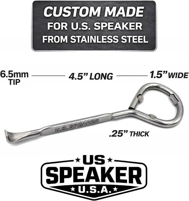 Alt view image 3 of 4 - U.S. Speaker Stainless Steel Paint Can Opener Wide Tip Paint Key with Bottle Opener Heavy Duty Painter Tool for Opening Paint Lids (5)