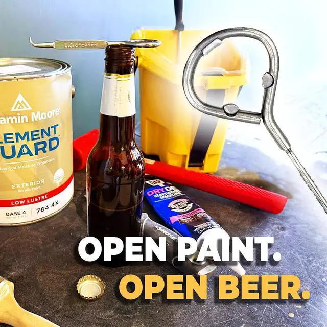 Alt view image 4 of 4 - U.S. Speaker Stainless Steel Paint Can Opener Wide Tip Paint Key with Bottle Opener Heavy Duty Painter Tool for Opening Paint Lids (5)