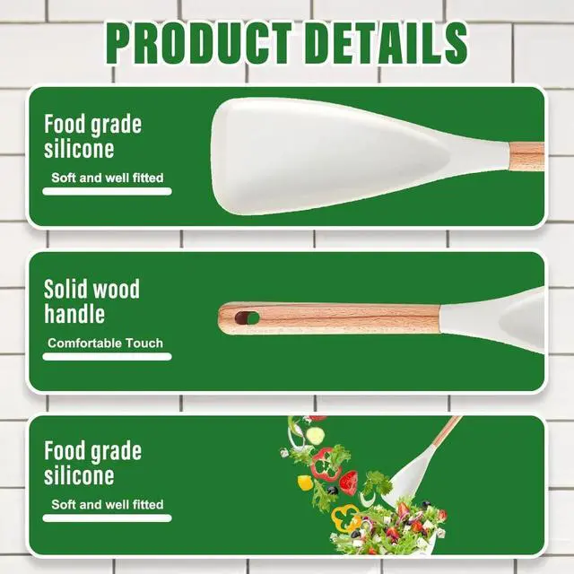 Alt view image 4 of 6 - Cedar and Ash Spoonula,Multifunction Spatula Cooking Spoon,Non stick Flat Serving Spoons, Heat Resistant Kitchen Cucharras for Mixing, Stiring, Scooping, Scraping, Basting (2 Black)