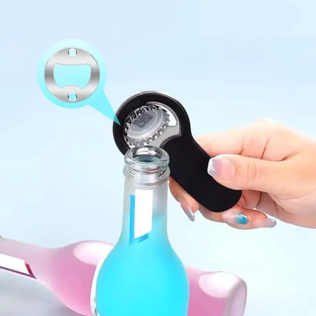 Alt view image 4 of 7 - 20 Set Stainless Steel Bottle Opener Insert Kits Metal Beer Bottle Opener Beer Wine Hardware Parts with 42Pcs Screws for DIY Resin Mould Kit Bottle Opener (Silver)