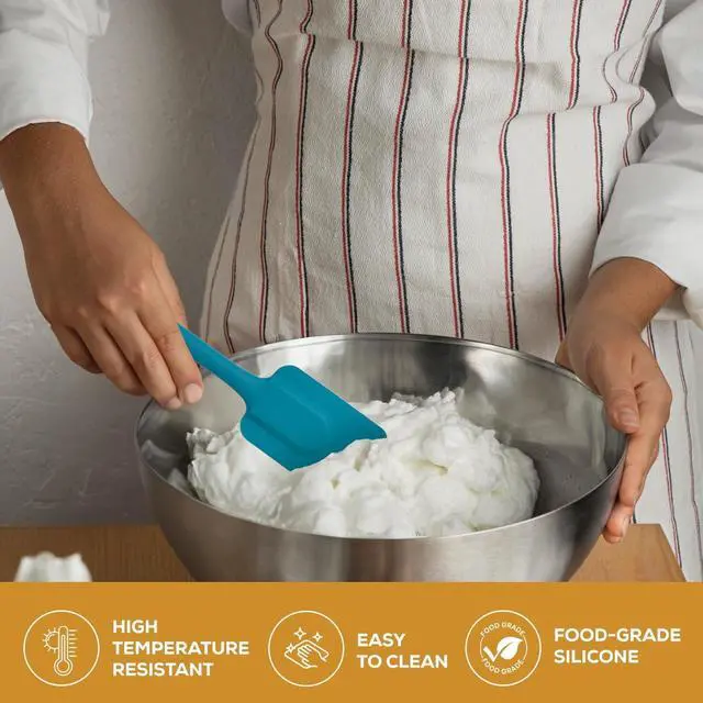 Alt view image 3 of 6 - Mrs. Andersons Baking Silicone Spatula, Flexible And Nonstick, One-Piece Design, Turquoise, For Mixing, Folding, Scraping, Baking, And Cooking