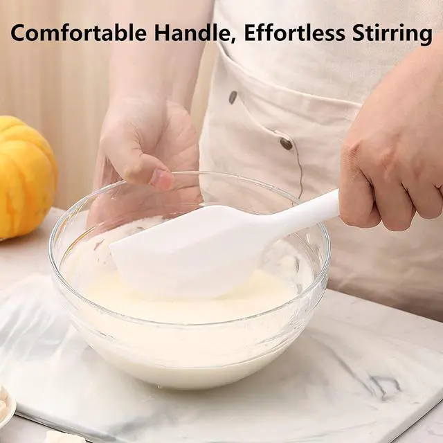 Alt view image 4 of 6 - White Silicone Spatula for Cooking, 10.8In Small Kitchen, Flexible Rubber for Baking