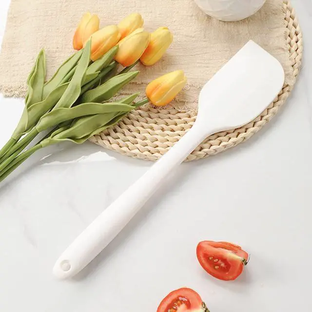Alt view image 6 of 6 - White Silicone Spatula for Cooking, 10.8In Small Kitchen, Flexible Rubber for Baking