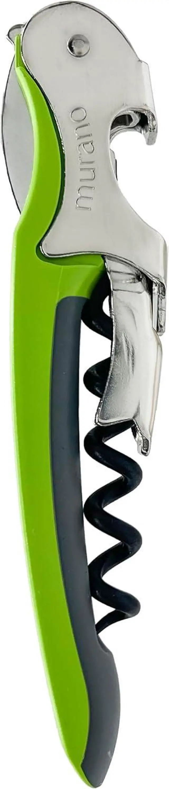 Main image of Franmara Soft-Touch Murano Two-Step Waiter Corkscrew with Nonstick Spiral (Lime)